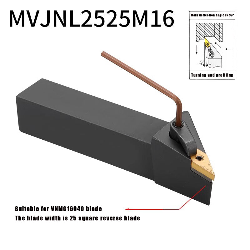 3022-External turning tool bar 93 degree external turning tool MVJN lathe tool