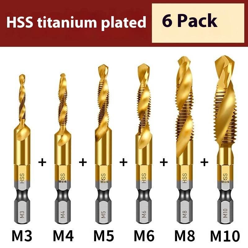 1088-Composite taps drilling tapping drilling holes all-in-one tapping three-in-one self-tapping stainless steel tapping screws set of taps Shandong Denso Pricision Tools Co.,Ltd.