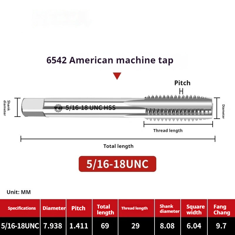 2111-Tap threading machine with tap tapping American stainless steel tapping 1/4-3/5/8UNC UNF Shandong Denso Pricision Tools Co.,Ltd.