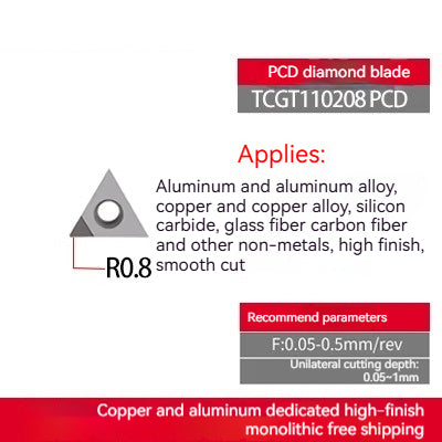 1033-Diamond inserts copper and aluminum special CNC lathe tools gemstone lathe cutter grain super bright PCD cutter head diamond cutter head Shandong Denso Pricision Tools Co.,Ltd.