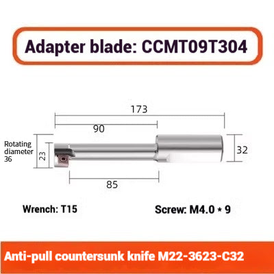 1075-Counterbore Cutter Bar Counterbore Cutter Counterbore Cutter Counterbore Scraper Cutter Counterbore Boring Cutter CNC Counterbore Milling Cutter Bar M16 Shandong Denso Pricision Tools Co.,Ltd.