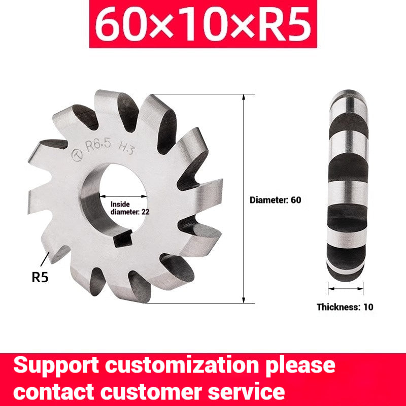 1063-High-speed steel convex semicircular milling cutter external R arc milling cutter saw blade milling cutter high-speed steel cutter disk R1R2R3R4R8R20 Shandong Denso Pricision Tools Co.,Ltd.