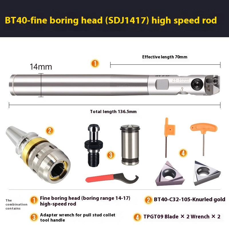 1070-SDJ Fine Boring Tools Fine Boring Heads Adjustable BT40 Fine Boring Tools Set Machining Center Small Bore Fine Boring Tools Shandong Denso Pricision Tools Co.,Ltd.