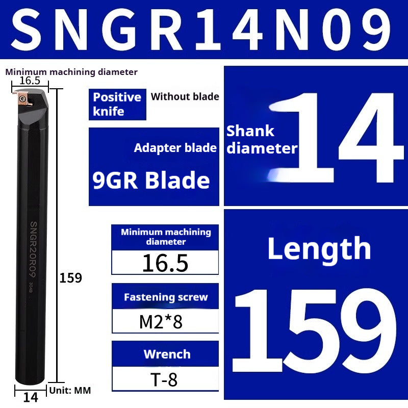 1005-SNGR08K/10K/12M Small hole internal and external grooving tool Small diameter inner groove inner hole tool bar Shallow groove grooving tool bar Shandong Denso Pricision Tools Co.,Ltd.