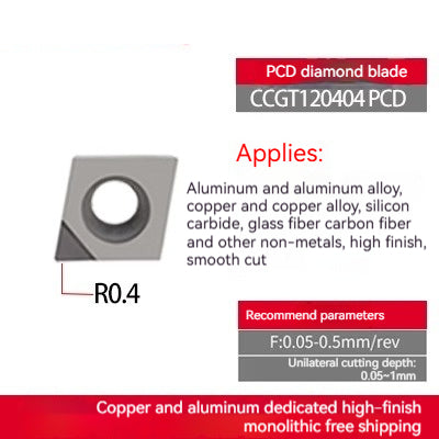 1032-Diamond inserts copper and aluminum special CNC lathe tools gemstone lathe cutter grain super bright PCD cutter head diamond cutter head Shandong Denso Pricision Tools Co.,Ltd.