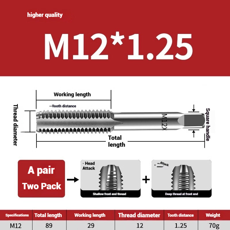 1086-Hand taps tapping tools tapping screws tapping set hand screws alloy steel m2m4m5m8m20 Shandong Denso Pricision Tools Co.,Ltd.