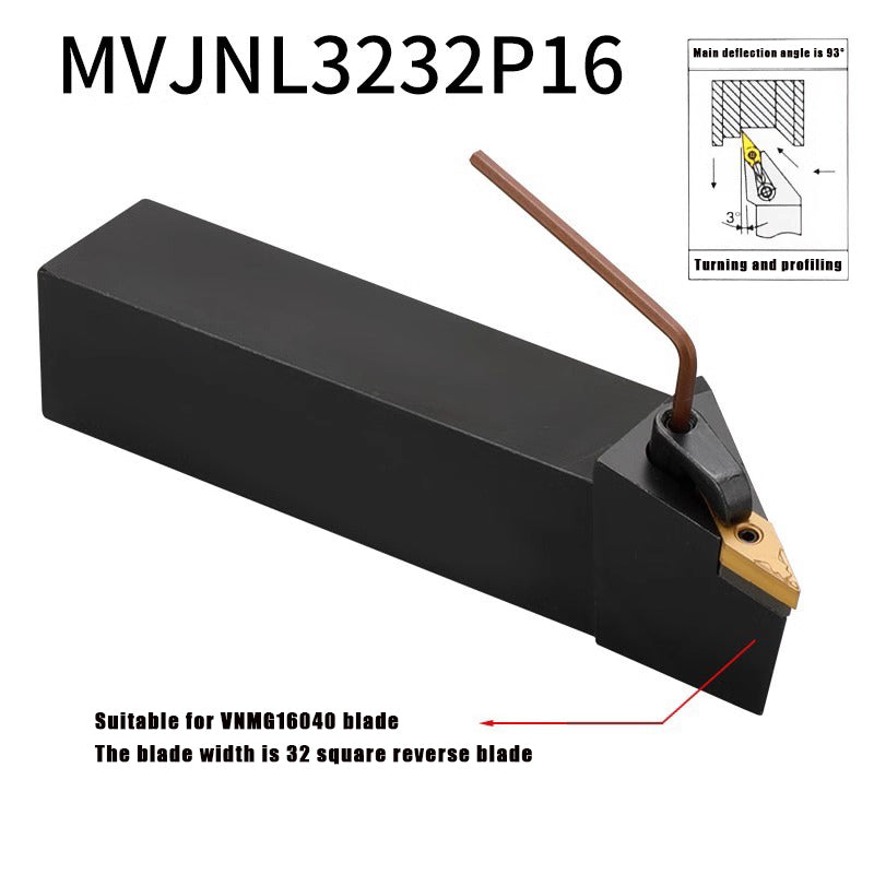3022-External turning tool bar 93 degree external turning tool MVJN lathe tool