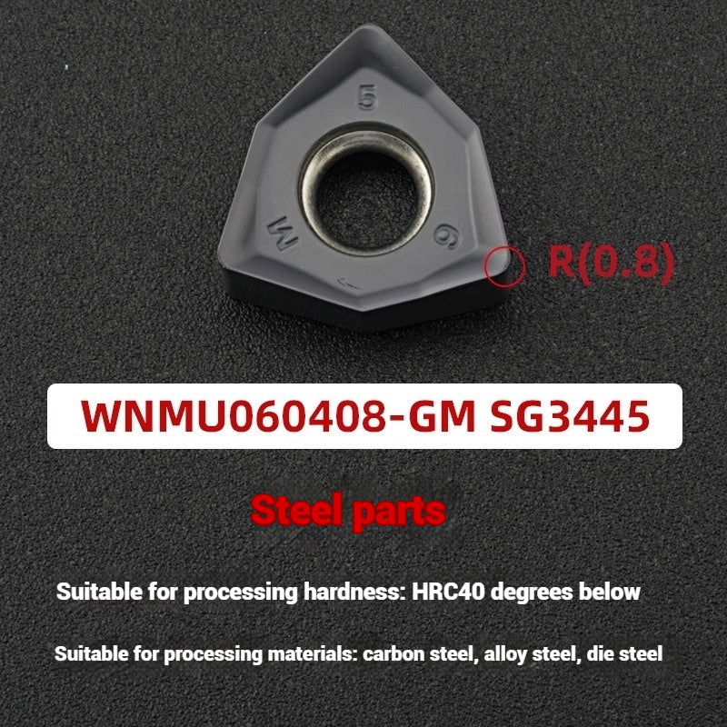 1054-90 degree fast feed WNE heavy cutting MFWN right angle milling cutter shank WNMU040304 double-sided hexagonal milling cutter blade Shandong Denso Pricision Tools Co.,Ltd.