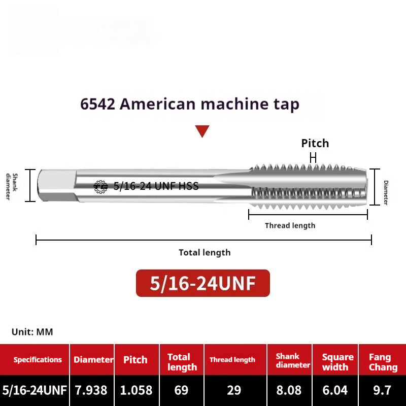 2111-Tap threading machine with tap tapping American stainless steel tapping 1/4-3/5/8UNC UNF Shandong Denso Pricision Tools Co.,Ltd.