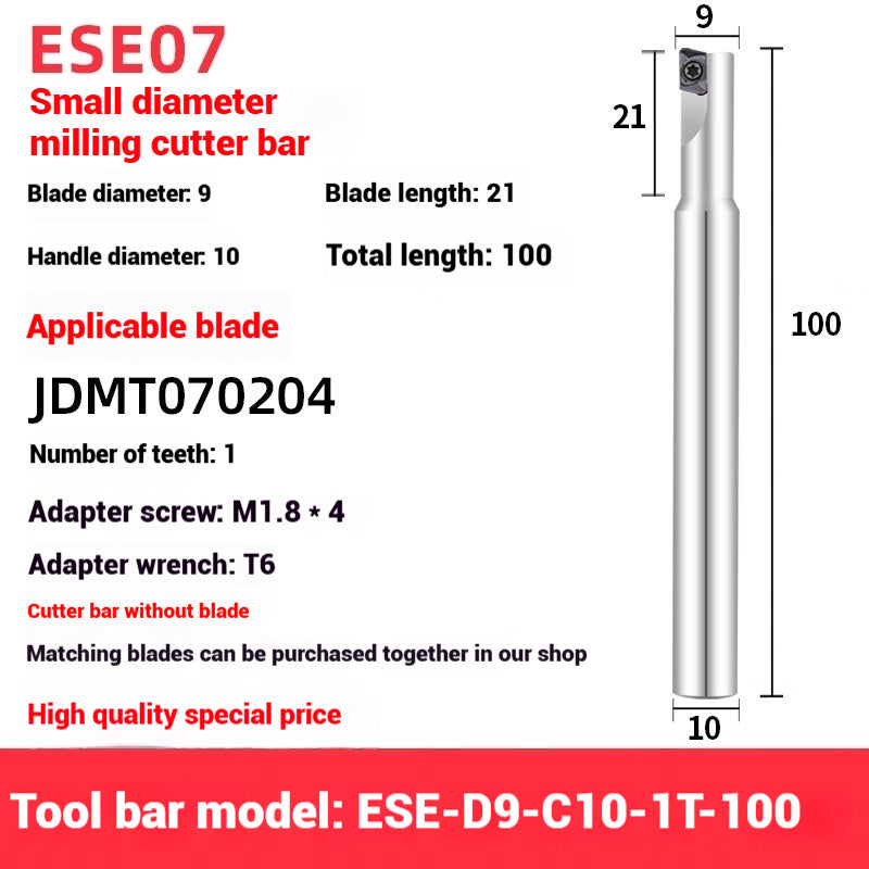1053-ESE small diameter clear angle milling cutter shanks for 8 10 12 14 16 tungsten carbide milling cutter JDMT070204 double-edged cutter shanks Shandong Denso Pricision Tools Co.,Ltd.