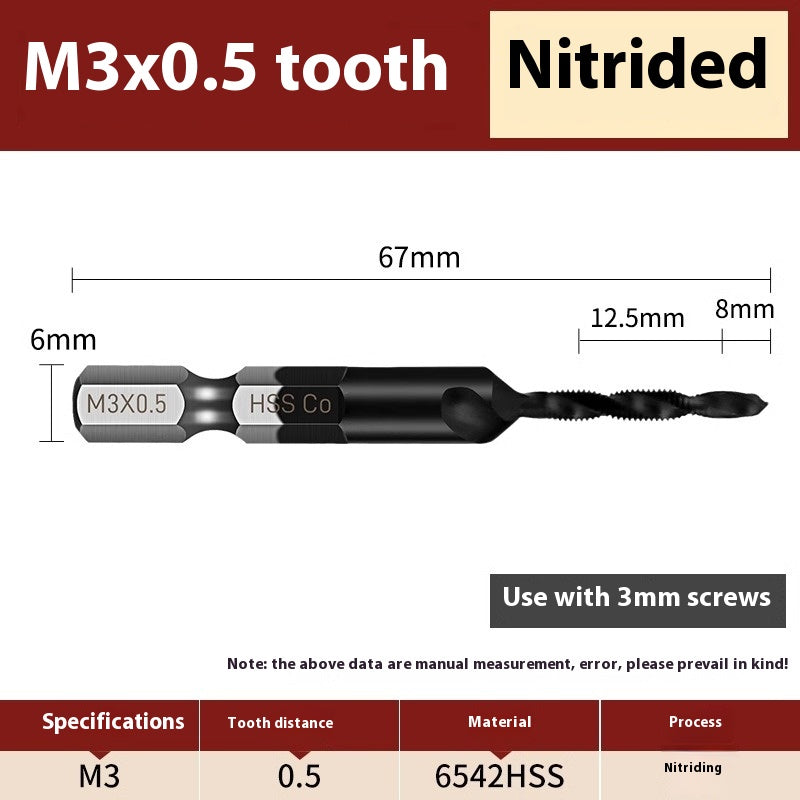 1088-Composite taps drilling tapping drilling holes all-in-one tapping three-in-one self-tapping stainless steel tapping screws set of taps Shandong Denso Pricision Tools Co.,Ltd.