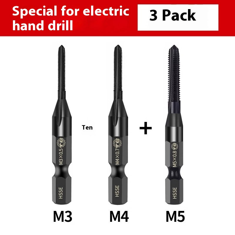 1087-Tiangong 6542 high speed steel hexagonal shank straight flute taps electric drill tapping stainless steel cast iron tapping M3-M12 Shandong Denso Pricision Tools Co.,Ltd.