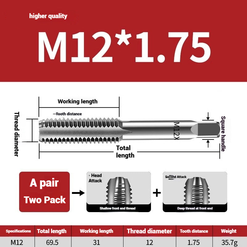 1086-Hand taps tapping tools tapping screws tapping set hand screws alloy steel m2m4m5m8m20 Shandong Denso Pricision Tools Co.,Ltd.