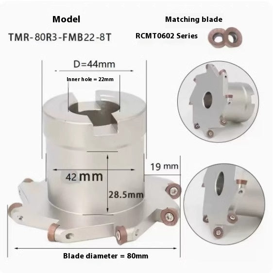 2067-CNC machining center TMR round nose T-slot milling cutter bar arc R2.5R3R4R5R6 slotted side and side cut shank Shandong Denso Pricision Tools Co.,Ltd.