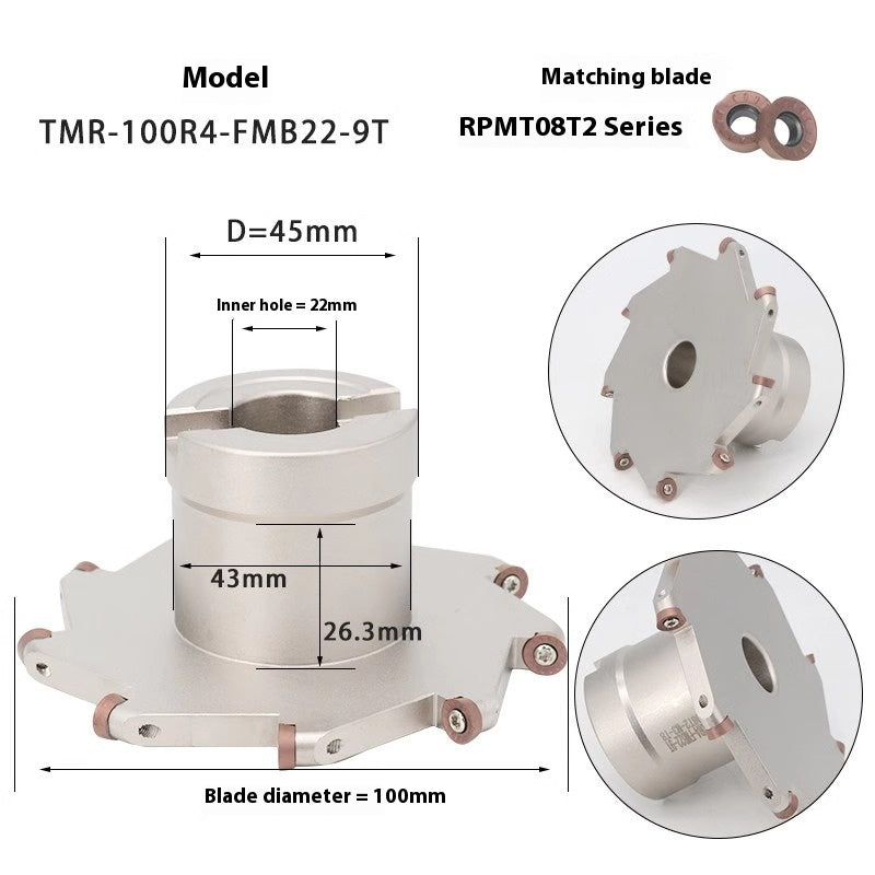 2067-CNC machining center TMR round nose T-slot milling cutter bar arc R2.5R3R4R5R6 slotted side and side cut shank Shandong Denso Pricision Tools Co.,Ltd.
