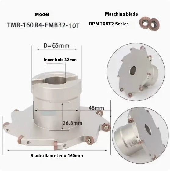 2067-CNC machining center TMR round nose T-slot milling cutter bar arc R2.5R3R4R5R6 slotted side and side cut shank Shandong Denso Pricision Tools Co.,Ltd.
