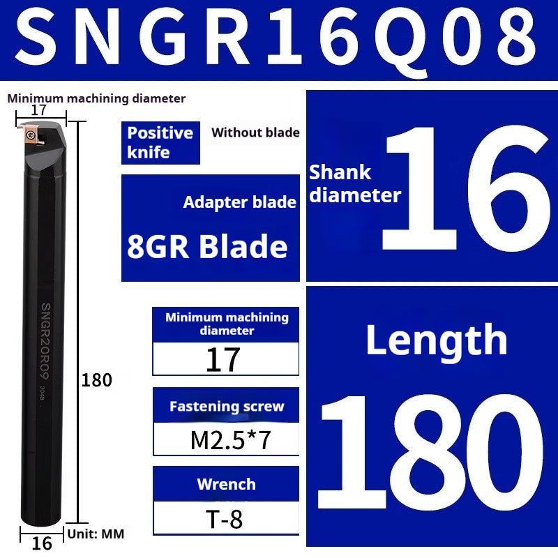 1005-SNGR08K/10K/12M Small hole internal and external grooving tool Small diameter inner groove inner hole tool bar Shallow groove grooving tool bar Shandong Denso Pricision Tools Co.,Ltd.