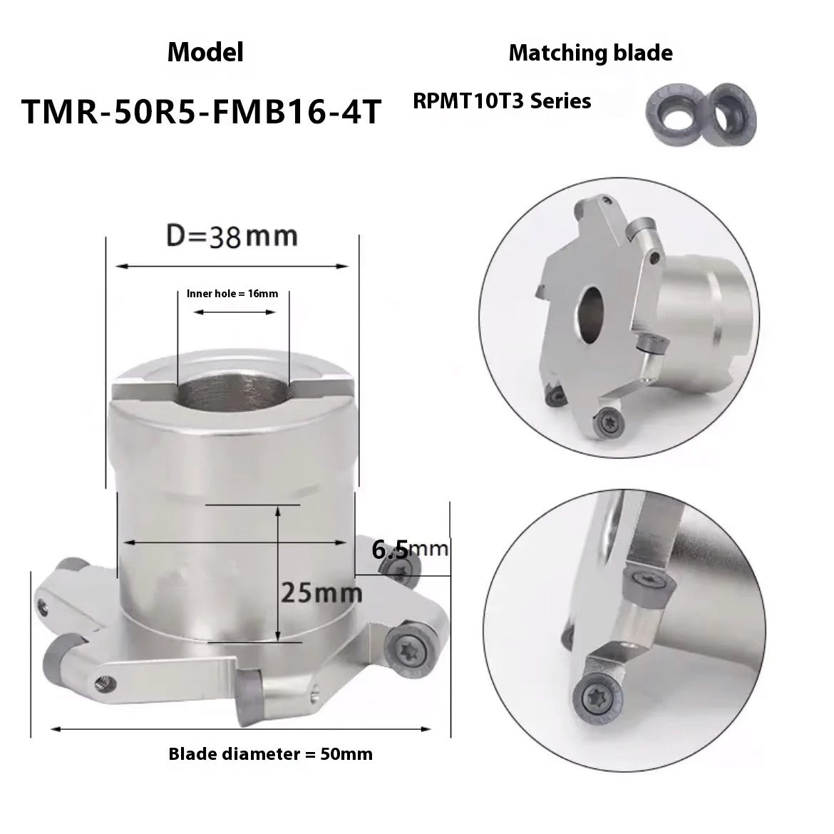 2067-CNC machining center TMR round nose T-slot milling cutter bar arc R2.5R3R4R5R6 slotted side and side cut shank Shandong Denso Pricision Tools Co.,Ltd.