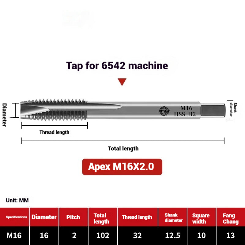 1089-Machine taps stainless steel special spiral apex straight flute taps fine-tooth tapping high-speed steel tapping drills Shandong Denso Pricision Tools Co.,Ltd.
