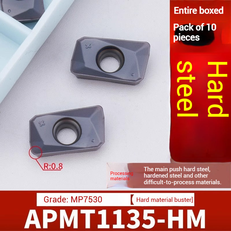 1026-CNC milling inserts APMT1135 carbide 1604 milling inserts fast feed R0.8 coated rough milling cutter grains Shandong Denso Pricision Tools Co.,Ltd.