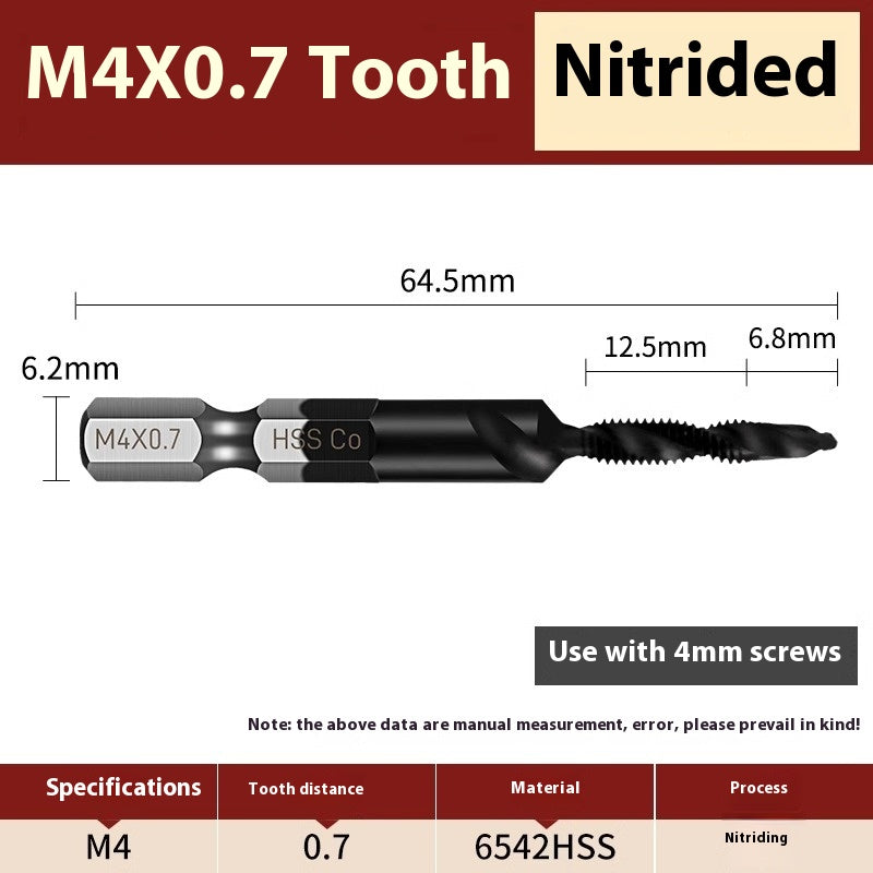 1088-Composite taps drilling tapping drilling holes all-in-one tapping three-in-one self-tapping stainless steel tapping screws set of taps Shandong Denso Pricision Tools Co.,Ltd.