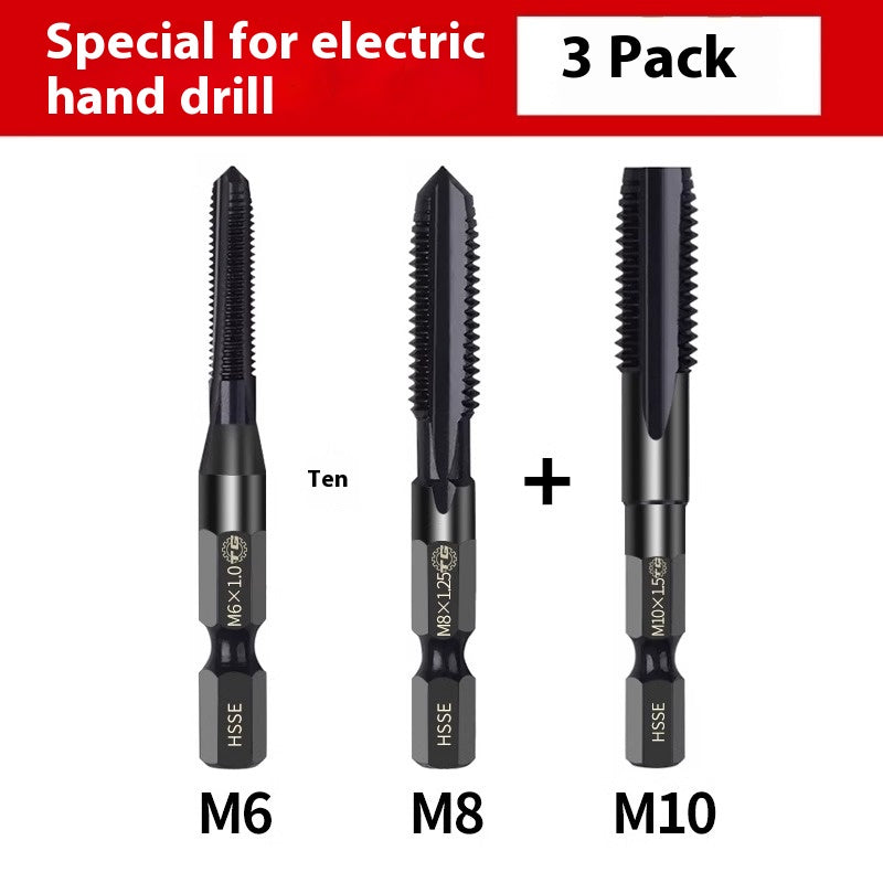 1087-Tiangong 6542 high speed steel hexagonal shank straight flute taps electric drill tapping stainless steel cast iron tapping M3-M12 Shandong Denso Pricision Tools Co.,Ltd.