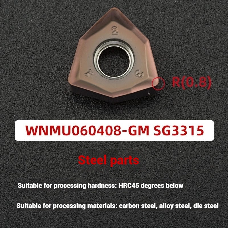 1054-90 degree fast feed WNE heavy cutting MFWN right angle milling cutter shank WNMU040304 double-sided hexagonal milling cutter blade Shandong Denso Pricision Tools Co.,Ltd.