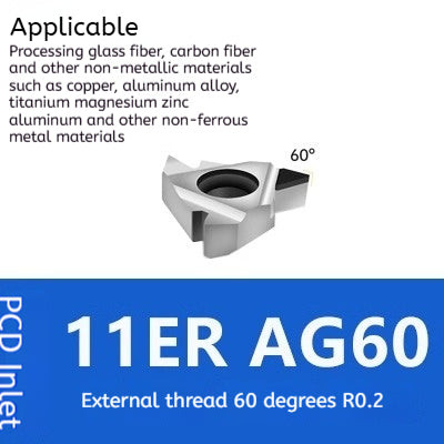 1160-Korea Imported Diamond Threaded Diamond Inserts 16ER/IR A55 AG60PCD Gemstone External Threaded Cutter Grain Shandong Denso Pricision Tools Co.,Ltd.