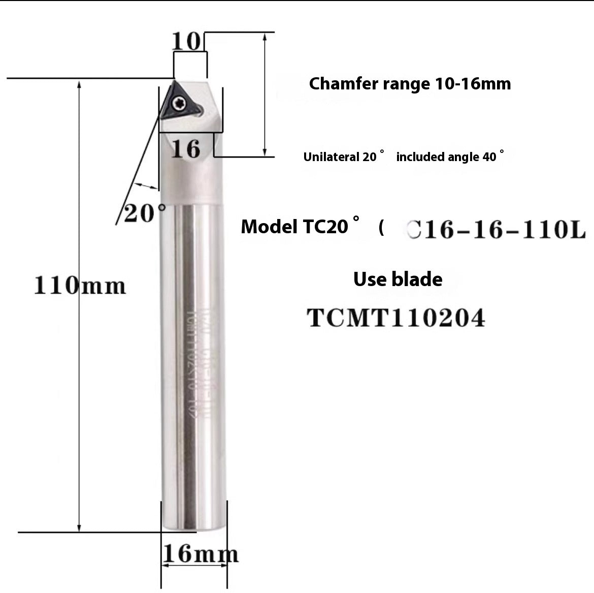1144-Shedding type fixed-point chamfering cutter 30 degree 45 degree 60 degree chamfering cutter bar SSK/SSP/TCM/SSY/SSO/SSH Shandong Denso Pricision Tools Co.,Ltd.