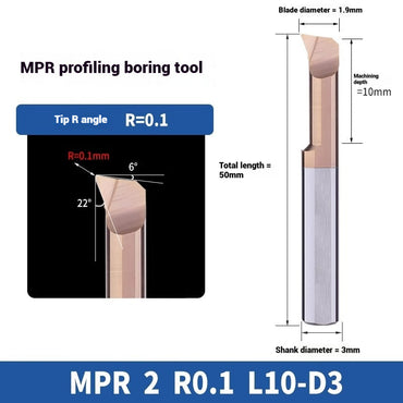 1128-MPR Small Bore Boring Tools Imitation Turning Tools Tungsten Carbide Alloy Tungsten Carbide CNC Lathe Micro Internal Small Boring Tools Shandong Denso Pricision Tools Co.,Ltd.