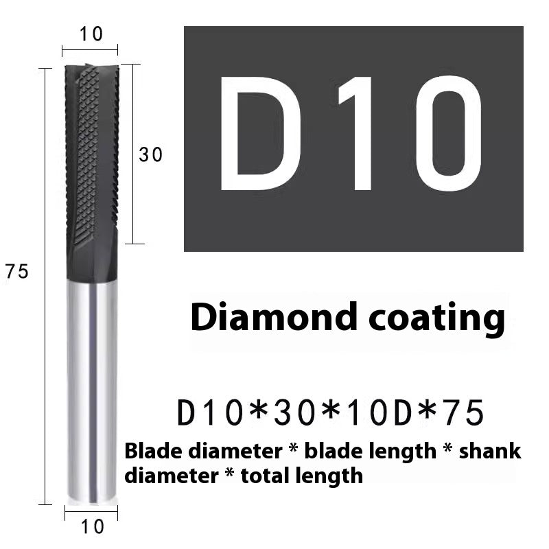 2127-Special milling cutter for glass fiber, imported diamond coating, burr processing, carbon fiber composite tungsten carbide milling cutter Shandong Denso Pricision Tools Co.,Ltd.