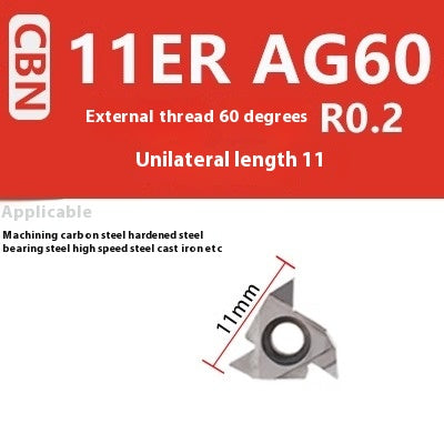 1160-Korea Imported Diamond Threaded Diamond Inserts 16ER/IR A55 AG60PCD Gemstone External Threaded Cutter Grain Shandong Denso Pricision Tools Co.,Ltd.