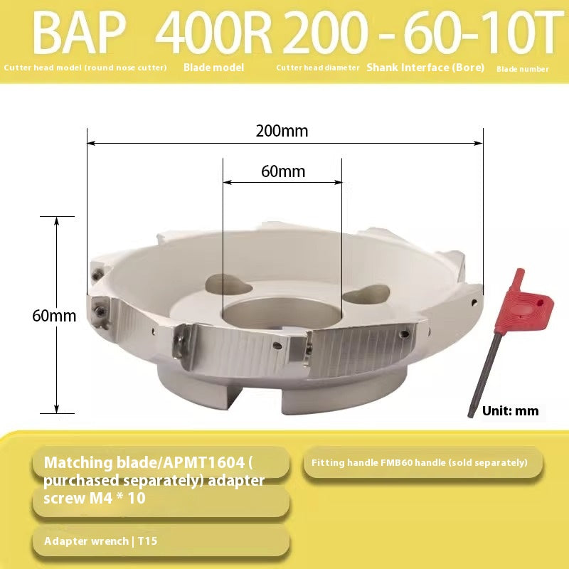 6020 CNC lathe tooling 300R/400R machining center right-angle end milling cutter discs 90° cutter discs for AP milling inserts Shandong Denso Pricision Tools Co.,Ltd.
