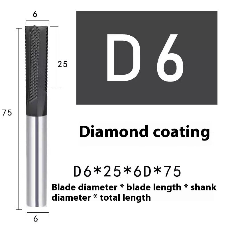 2127-Special milling cutter for glass fiber, imported diamond coating, burr processing, carbon fiber composite tungsten carbide milling cutter Shandong Denso Pricision Tools Co.,Ltd.