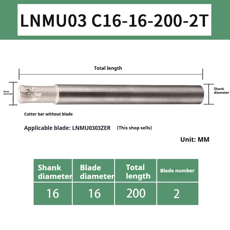 6013 CNC LNMU03 fast feed toolholder CNC machining center high efficiency fast end milling cutter disk double-sided flute milling cutter blade Shandong Denso Pricision Tools Co.,Ltd.