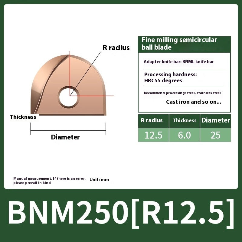 1149-South Lion Ball End Semicircular Inserts Finishing R4R5R6R8R10R12.5R15R16 20ZPFG/BNMP3202 Shandong Denso Pricision Tools Co.,Ltd.