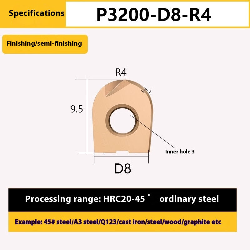 1149-South Lion Ball End Semicircular Inserts Finishing R4R5R6R8R10R12.5R15R16 20ZPFG/BNMP3202 Shandong Denso Pricision Tools Co.,Ltd.