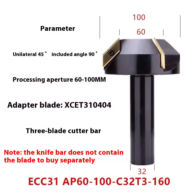 6043 CNC numerical control ECC31005R long edge chamfering cutter bar 30 degree 45°60 large hole chamfering cutter XCET310404 Shandong Denso Pricision Tools Co.,Ltd.