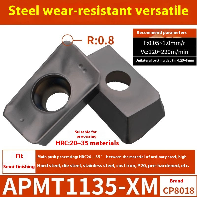 6008 CNC Milling Inserts APMT1135 Milling Blade 1604 Milling Head for Aluminum Alloy R0.8 Coated Rough Milling Machine Tool Pellets Shandong Denso Pricision Tools Co.,Ltd.