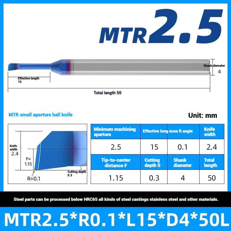 1122-MTR Small Bore Boring Tools Precision Boring Tools for Wear-Resistant Steel CNC Boring Bars Tungsten Carbide Alloy Shock-Resistant Miniature Turning Tools Shandong Denso Pricision Tools Co.,Ltd.