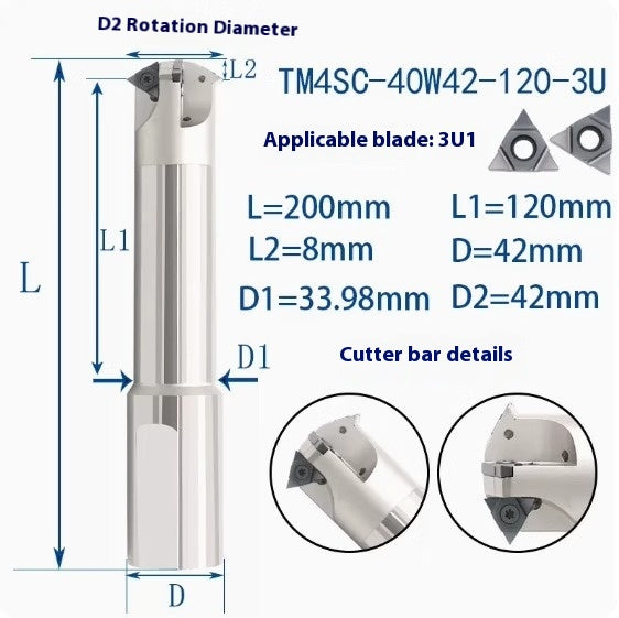 6036 SMT Deep Hole Thread Milling Toolholder Machining Center Single Thread Internal Coolant Milling Tool U-Thread Toolholder 11UI 16UI Shandong Denso Pricision Tools Co.,Ltd.