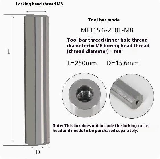 6034 MFT tungsten steel anti-vibration cutter shank lock tooth cutter shank high precision end milling cutter shank monolithic alloy interchangeable carbide head Shandong Denso Pricision Tools Co.,Ltd.
