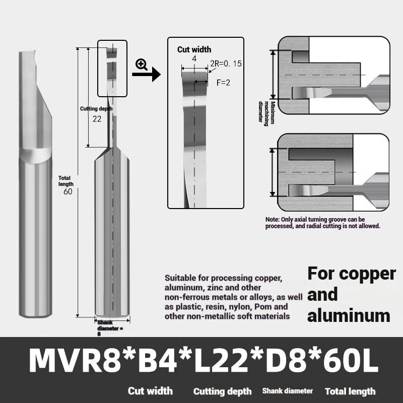 1139-MVR tungsten steel alloy large depth of cut groove cutter stainless steel, copper and aluminum with small hole coating boring cutter anti-vibration face groove cutter Shandong Denso Pricision Tools Co.,Ltd.