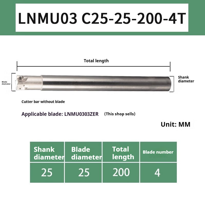 6013 CNC LNMU03 fast feed toolholder CNC machining center high efficiency fast end milling cutter disk double-sided flute milling cutter blade Shandong Denso Pricision Tools Co.,Ltd.
