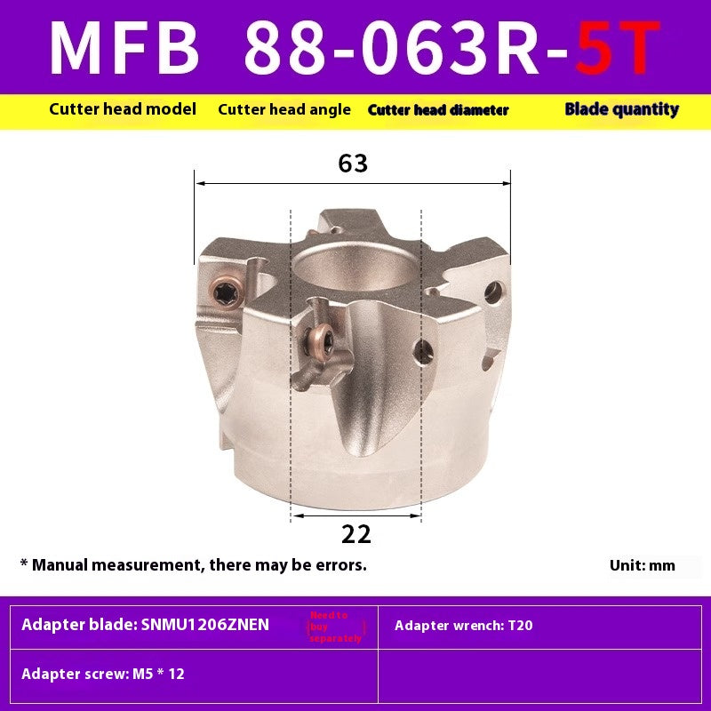 6017 MFB288/45R milling cutter disk 88 degrees fast feed large depth of cut 45 degrees heavy cutting flying cutter disk for KYOCERA SNMU12 Shandong Denso Pricision Tools Co.,Ltd.