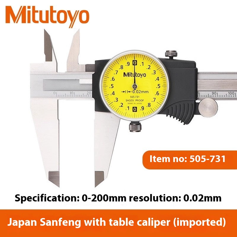 1182-Mitutoyo Japan Sanfeng with dial caliper 0-150-200mm505-732 high precision 0.01 with dial caliper