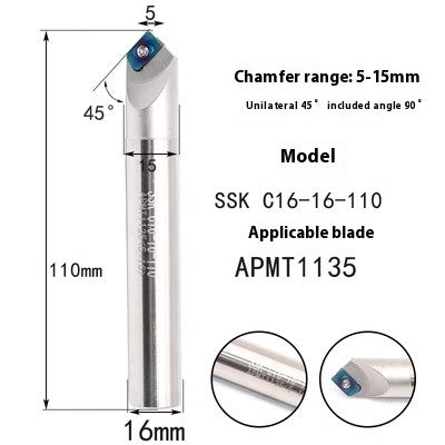 6041 30° machining center APMT inserts CNC chamfering toolholder round-off chamfering cutter 45 degrees 60 degrees CNC chamfering Shandong Denso Pricision Tools Co.,Ltd.