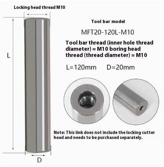 6034 MFT tungsten steel anti-vibration cutter shank lock tooth cutter shank high precision end milling cutter shank monolithic alloy interchangeable carbide head Shandong Denso Pricision Tools Co.,Ltd.