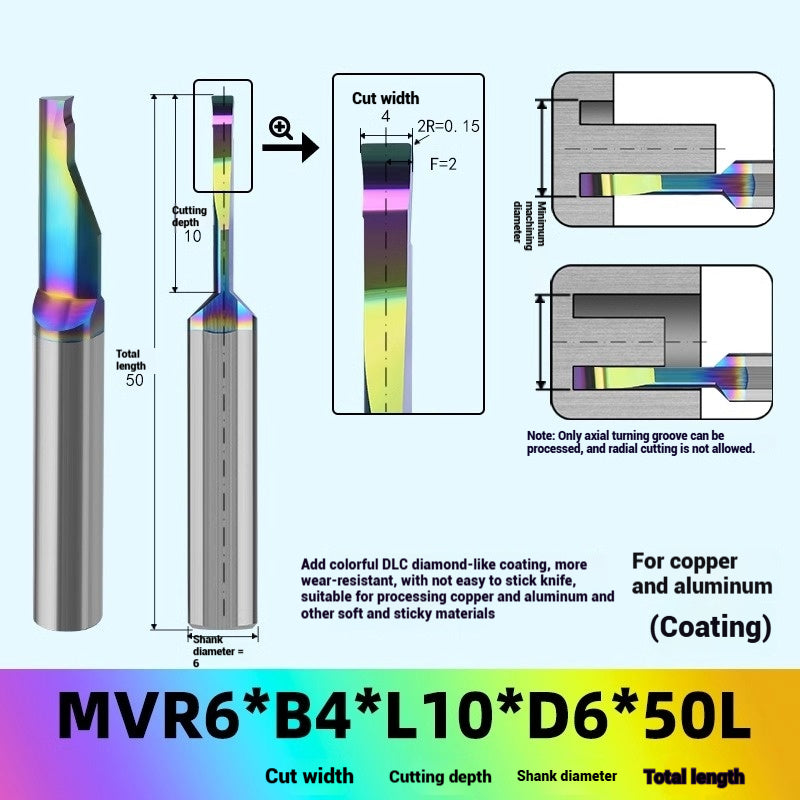 1139-MVR tungsten steel alloy large depth of cut groove cutter stainless steel, copper and aluminum with small hole coating boring cutter anti-vibration face groove cutter Shandong Denso Pricision Tools Co.,Ltd.