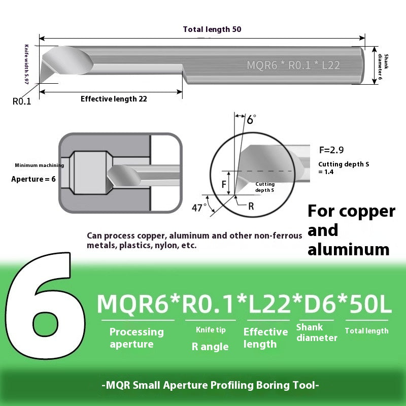 1127-Profiling Turning Tools Small Bore Boring Tools CNC Stainless Steel Aluminum MQR Turning Bore Micro Turning Tools Boring Turning Tools Shandong Denso Pricision Tools Co.,Ltd.